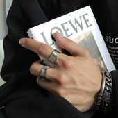 Titāna tērauda vīriešu gredzens