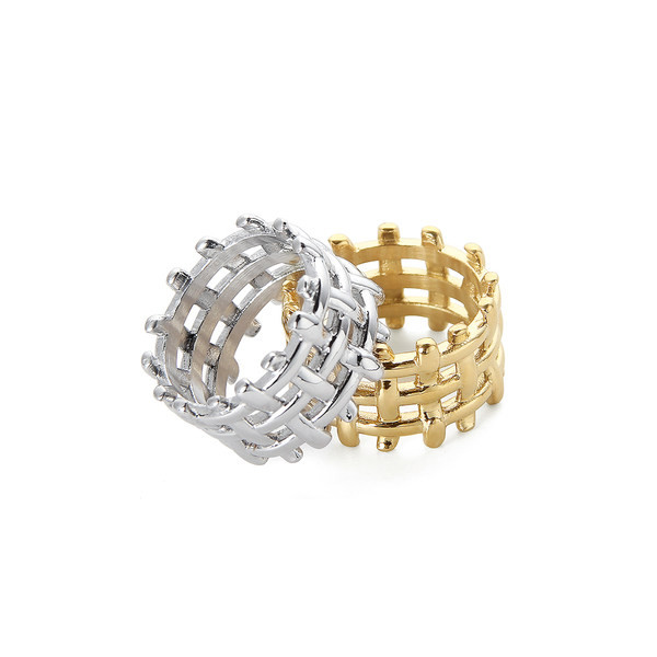 Férfi gyűrű ezüst és arany színben