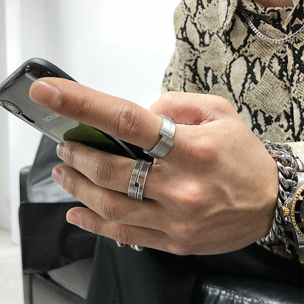 Tīra modeļa regulējams vīriešu gredzens