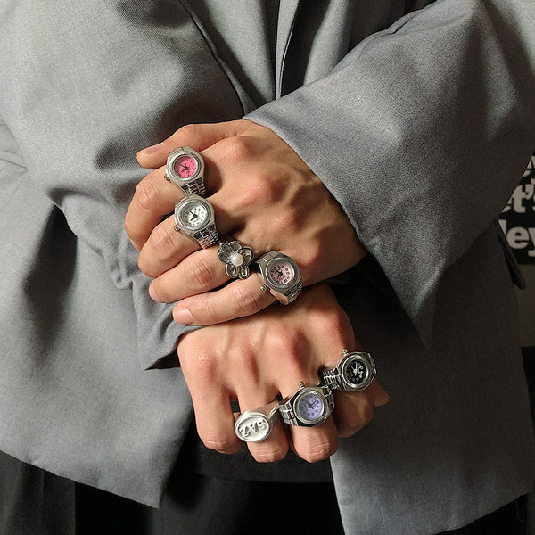 Vīriešu retro gredzenu pulkstenis