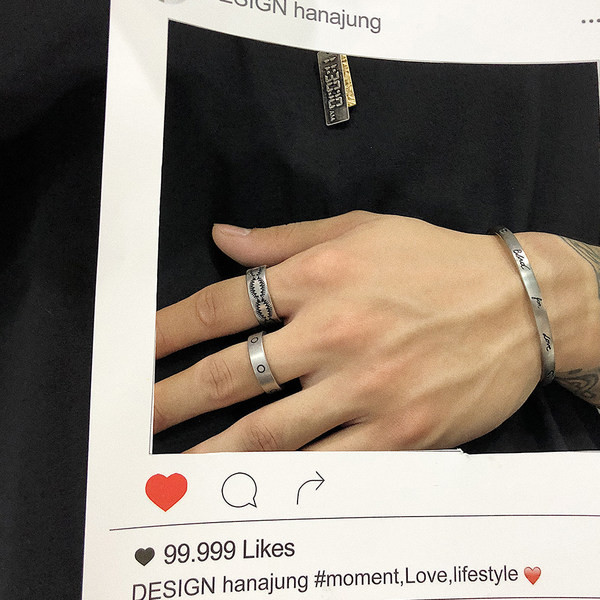 Jauna modeļa vīriešu tērauda gredzens