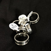 Titāna tērauda gredzens vīriešiem