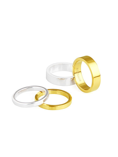 Férfi gyűrű arany és ezüst színben