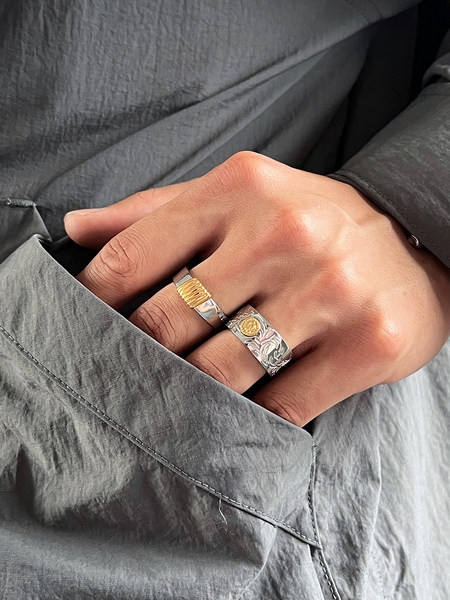 Retro modeļa vīriešu gredzens