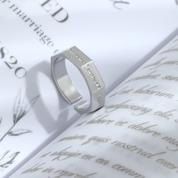 Férfi gyűrű retro modell állítható