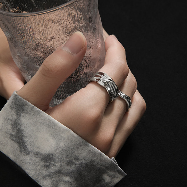 Férfi gyűrű hétköznapi modell acélból