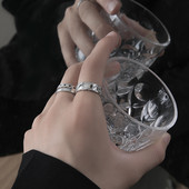 Vīriešu gredzens no tērauda ikdienas modelis