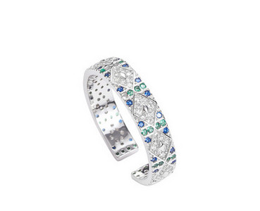 Muški svečani prsten s kamenčićima