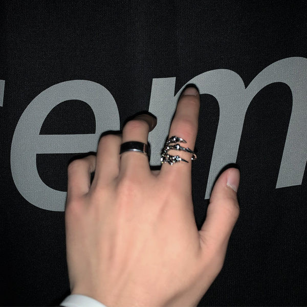 Vīriešu 3D titāna tērauda gredzens