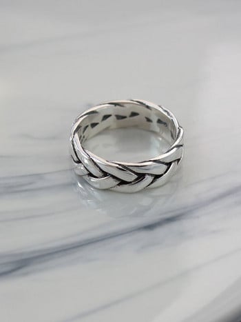 Ανδρικό δαχτυλίδι από ατσάλι τιτανίου ρετρό μοντέλο