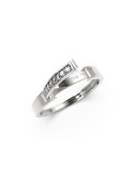 Pāra gredzens no titāna tērauda ar uzrakstu un akmeņiem