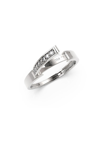 Pāra gredzens no titāna tērauda ar uzrakstu un akmeņiem