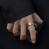 Titán acél férfi gyűrű felirattal