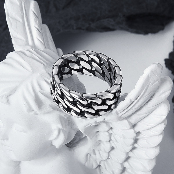 Új modell férfi gyűrű ezüst színben