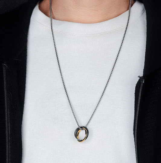 Vienkāršs vīriešu titāna tērauda gredzens