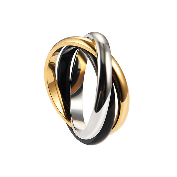 Vienkāršs vīriešu titāna tērauda gredzens