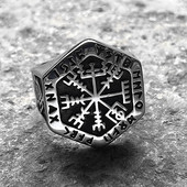 Vīriešu gredzens sudraba krāsā - retro stilā