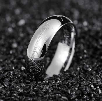 Χαραγμένο κρίκο δαχτυλίδι σε ασημί χρυσό και μαύρο χρώμα