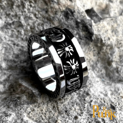 Ανδρικό ρετρό μοντέλο δαχτυλίδι από τιτάνιο