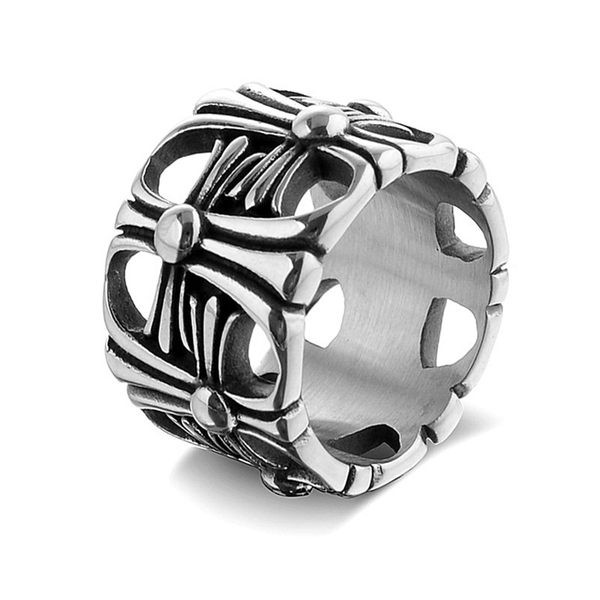 Ανδρικό δαχτυλίδι από ατσάλι τιτανίου με διαφορετικό στάμπα