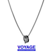 Vīriešu ķēde ar kulonu no tērauda