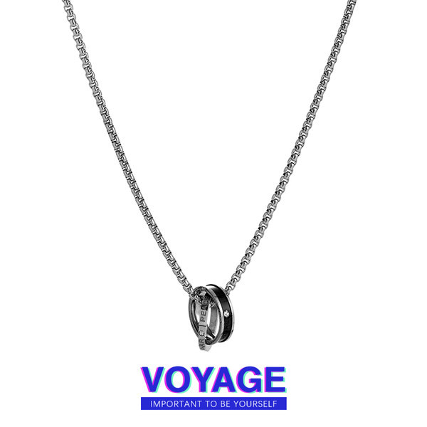 Vīriešu ķēde ar kulonu no tērauda