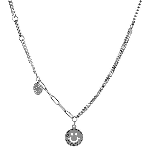 Ezüst színű férfi lánc medállal