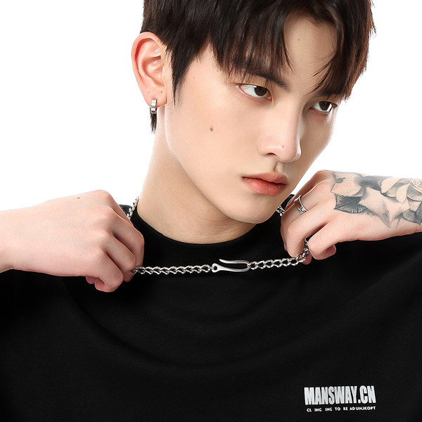 Új modell férfi lánc ezüst színben