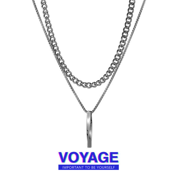 Férfi kétrétegű láncos alkalmi modell