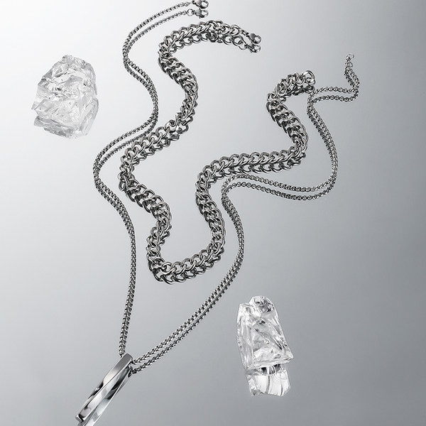 Férfi kétrétegű láncos alkalmi modell