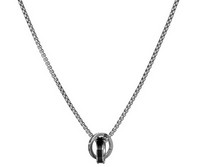 Μοντέρνα ανδρική ατσάλινη αλυσίδα με κρεμαστό κρίκο