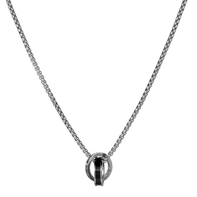 Μοντέρνα ανδρική ατσάλινη αλυσίδα με κρεμαστό κρίκο