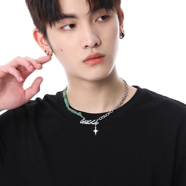 Vīriešu ikdienas kaklarota ar pērlītēm