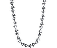 Ανδρική μοντέρνα αλυσίδα σε ασημί χρώμα