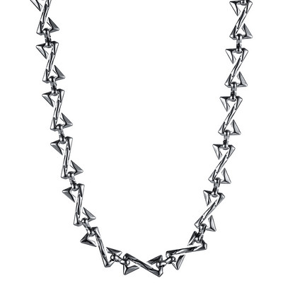 Ανδρική μοντέρνα αλυσίδα σε ασημί χρώμα