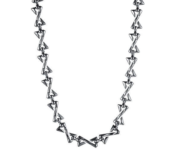 Ανδρική μοντέρνα αλυσίδα σε ασημί χρώμα