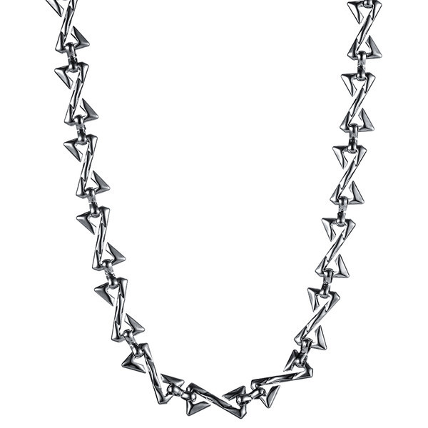 Ανδρική μοντέρνα αλυσίδα σε ασημί χρώμα