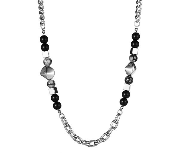 Ανδρική ασημένια αλυσίδα με μεγάλη πλεξούδα