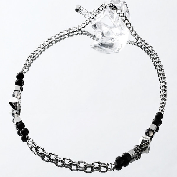 Ανδρική ασημένια αλυσίδα με μεγάλη πλεξούδα