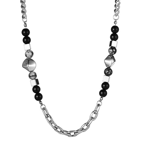 Ανδρική ασημένια αλυσίδα με μεγάλη πλεξούδα