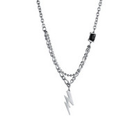 Κομψή ανδρική αλυσίδα με μενταγιόν και διακοσμητική πέτρα