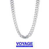 Modern férfi lánc kövekkel ezüst színben