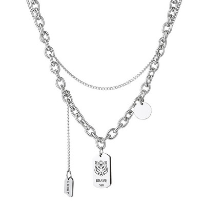 Férfi lánc két sorban nagy hálóval és csempével