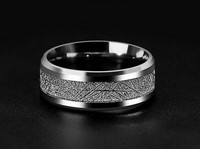 Rotējams vīriešu gredzens no tērauda sudraba krāsā