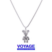 Μοντέρνο ανδρικό κολιέ με μενταγιόν αρκούδας