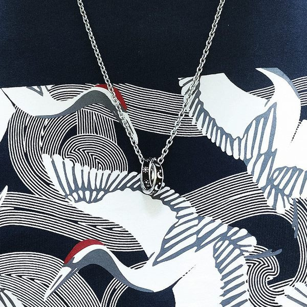 Ανδρική ρετρό αλυσίδα με μενταγιόν φεγγάρι και αστέρια