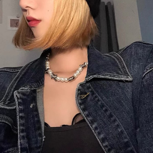 Νέο μοντέλο ανδρικό κολιέ με πέρλες