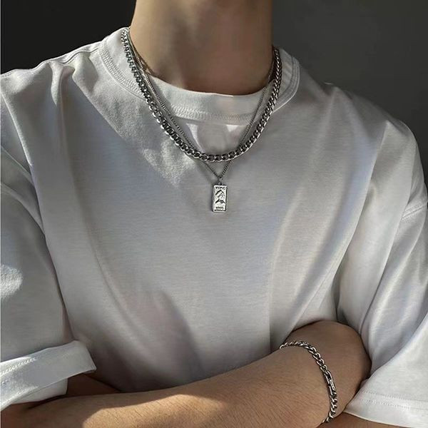 Vīriešu tērauda ķēde ar kvadrātveida galvu