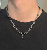 Vīriešu ķēdīte - ar krusta piekariņu