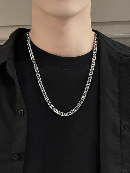 Alkalmi titán acél lánc férfiaknak